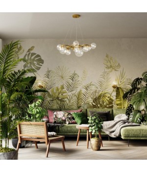 4276/7 MODERN ODL21 397 прозр/стекло/золотистый Подвесной светильник IP20 G9 7*40W NUVOLA-foto3