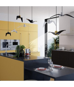 4902/1C PENDANT ODL22 289 чёрный/стекло Подвес GU10 1*5W BIRDS-foto3