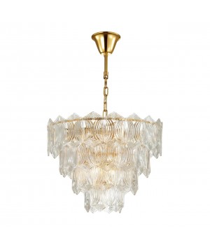 4918/10 MODERN ODL22 327 золотой/прозрачный/стекло Люстра E14 10*40W SOMALA-foto5