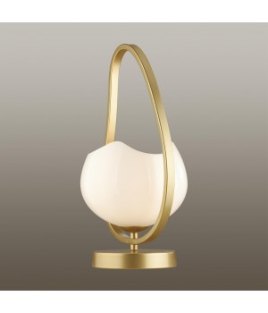 4873/1T MODERN ODL_EX22 85 золотой/белый/стекло Настольная лампа E14 1*40W WATERLILY-foto4