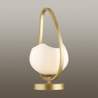 4873/1T MODERN ODL_EX22 85 золотой/белый/стекло Настольная лампа E14 1*40W WATERLILY-foto4