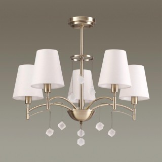 4469/5C NEOCLASSI LN20 106 античная латунь, белый Люстра потолочная E14 5*40W 220V LEAH-foto3