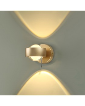 4347/14WL (аналог 3874/20WL) HIGHTECH ODL19 161 матовый золотой Настенный светильник LED 14W 800Лм 3000К 220V OTTICO-foto3