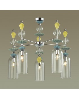 4893/5C CLASSIC ODL_EX22 68 хром/раноцветн./керамика/стекло Люстра потолочная E14 5*40W 4893/5C BIZET-foto4