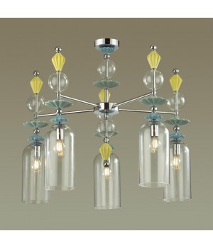 4893/5C CLASSIC ODL_EX22 68 хром/раноцветн./керамика/стекло Люстра потолочная E14 5*40W 4893/5C BIZET-foto4