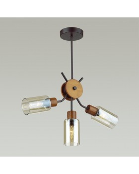 4492/3C COUNTY LN20 193 черный, дерево Люстра потолочная E14 3*60W 220V FERN-foto3