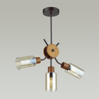 4492/3C COUNTY LN20 193 черный, дерево Люстра потолочная E14 3*60W 220V FERN-foto3