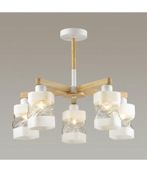 4491/5C COUNTY LN20 170 белый, дерево Люстра потолочная E27 5*60W 220V BONNIE-foto3