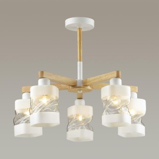 4491/5C COUNTY LN20 170 белый, дерево Люстра потолочная E27 5*60W 220V BONNIE-foto3