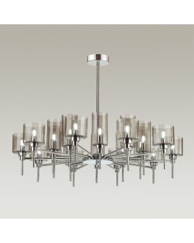 4688/20 MODERN (В 2-Х КОРОБКАХ) ODL20 404 хром/дымчатый Люстра E14 20*40W DIATRA-foto3