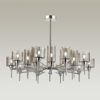 4688/20 MODERN (В 2-Х КОРОБКАХ) ODL20 404 хром/дымчатый Люстра E14 20*40W DIATRA-foto3