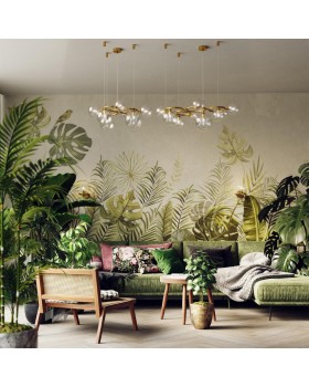 4276/1W MODERN ODL21 337 прозр/стекло/золотистый Настенный светильник IP20 G9 1*40W NUVOLA-foto3