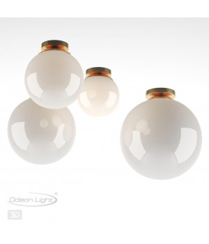 4250/1C HIGHTECH ODL21 245 золотист/металл/белый/акрил Потолочный светильник IP44 E27 LED max 15W BOSCO-foto5