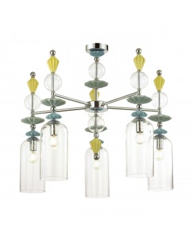 4893/5C CLASSIC ODL_EX22 68 хром/раноцветн./керамика/стекло Люстра потолочная E14 5*40W 4893/5C BIZET-foto6
