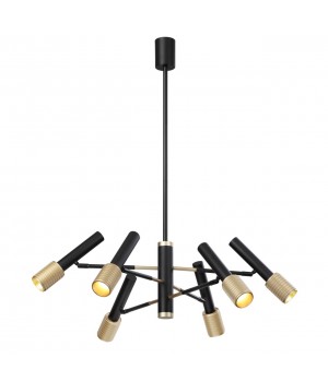 4240/6С HIGHTECH ODL22 183 черный/зол/металл Потолочный светильник IP20 max 6*10W LED GU10 MEHARI-foto5