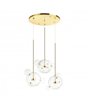 4640/36LA L-VISION (В 3-Х КОРОБКАХ) ODL21 331 золотой/прозрачный Люстра LED 36W 4000K BUBBLES-foto6