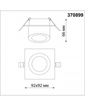 370899 SPOT NT22 276 белый Светильник встраиваемый IP20 GU10 9W 220V LIRIO-foto2