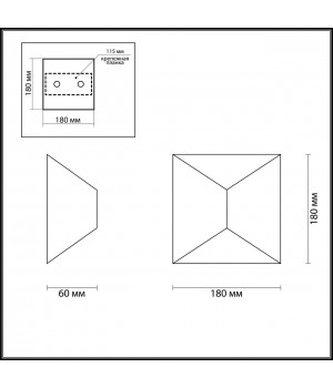 3907/10WL HIGHTECH ODL20 241 черный/металл Настенный светильник LED 3500K 10W 220V IP65 TIBRO-foto2