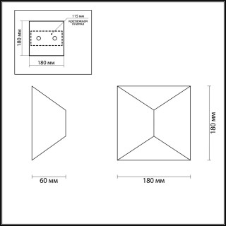 3907/10WL HIGHTECH ODL20 241 черный/металл Настенный светильник LED 3500K 10W 220V IP65 TIBRO-foto2