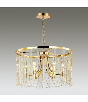 4844/6 HALL ODL21 409 золото/металл.цепочки /стекло Люстра E14 6*40W RAINI-foto3