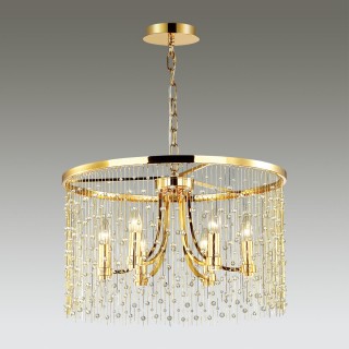 4844/6 HALL ODL21 409 золото/металл.цепочки /стекло Люстра E14 6*40W RAINI-foto3