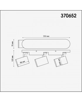 370652 OVER NT19 222 белый Светильник накладной IP20 GU10 3*50W 220V GUSTO-foto2