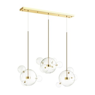 4640/36L L-VISION (В 3-Х КОРОБКАХ) ODL21 331 золотой/прозрачный Люстра LED 36W 4000K BUBBLES-foto6