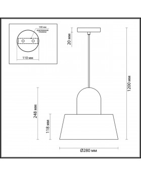 4141/1 PENDANT ODL19 309 черный Подвес Е27 1*60W ALUR-foto2