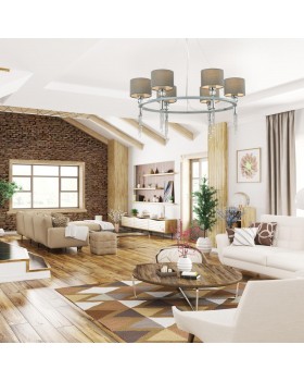 4515/6 NEOCLASSI LN20 176 хром, серый Люстра E27 6*60W 220V SANTIAGO-foto3