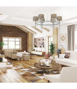 4515/6 NEOCLASSI LN20 176 хром, серый Люстра E27 6*60W 220V SANTIAGO-foto3