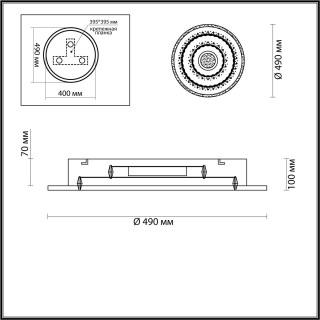 4513/99CL LEDIO LN20 046 белый Люстра потолочная диммир. с ДУ LED 158W 3000-6000K 11415Лм 220V DARA-foto2
