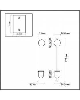 4682/1WB WALLI ODL20 529 золото/белый Настенный светильник E14 1*40W 220V FLOWER-foto2