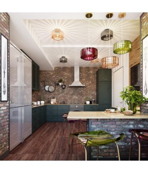 4747/1 PENDANT ODL21 345 янтарный/бронзовый Подвес E27 60W BINGA-foto3