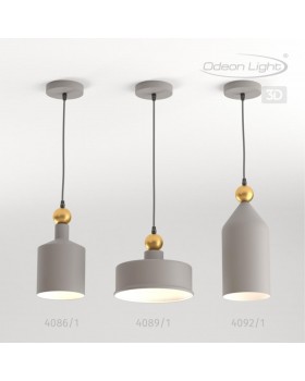 4092/1 PENDANT ODL19 359 серый/золотой Подвес Е27 1*40W BOLLI-foto4