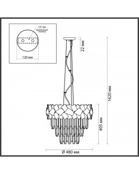 4811/6 HALL ODL21 479 хром/хрусталь Люстра E14 6*40W STALA-foto2