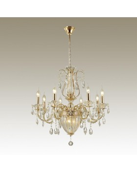 4724/8 CLASSIC ODL20 454 золотой/хрусталь Люстра E14 8*40W + G9 2*28W 220V KUVIA-foto3