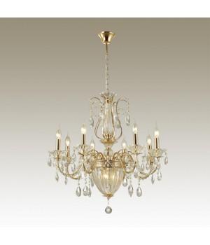 4724/8 CLASSIC ODL20 454 золотой/хрусталь Люстра E14 8*40W + G9 2*28W 220V KUVIA-foto3