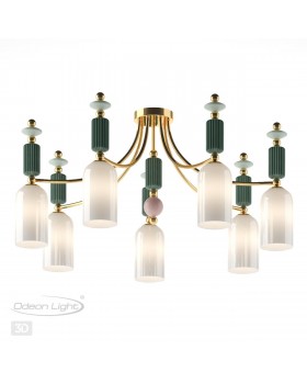 4861/7C CLASSIC ODL_EX21 72 золото/разноцветн./керамика/стекло Люстра потолочная E14 7*40W CANDY-foto5