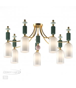 4861/7C CLASSIC ODL_EX21 72 золото/разноцветн./керамика/стекло Люстра потолочная E14 7*40W CANDY-foto5