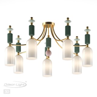 4861/7C CLASSIC ODL_EX21 72 золото/разноцветн./керамика/стекло Люстра потолочная E14 7*40W CANDY-foto5