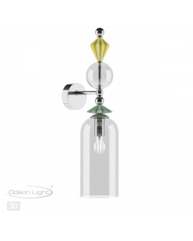 4893/1WA CLASSIC ODL_EX22 69 хром/раноцветн./керамика/стекло Бра E14 1*40W 4893/1WA BIZET-foto5