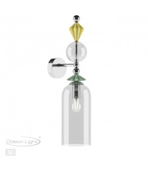 4893/1WA CLASSIC ODL_EX22 69 хром/раноцветн./керамика/стекло Бра E14 1*40W 4893/1WA BIZET-foto5