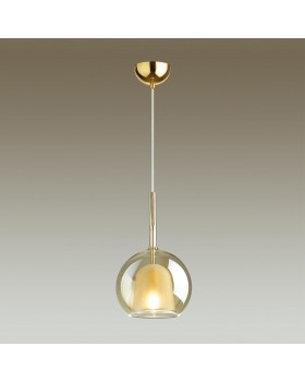 4697/1 PENDANT ODL20 305 золотой/янтарный Подвес E14 1*40W LEVA-foto3