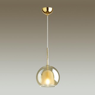 4697/1 PENDANT ODL20 305 золотой/янтарный Подвес E14 1*40W LEVA-foto3