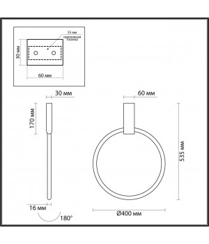 4319/32CL HIGHTECH ODL22 153 металл/золото Потолочный регулируемый IP20 LED 30W 1380Лм 3000K ANNEL-foto2