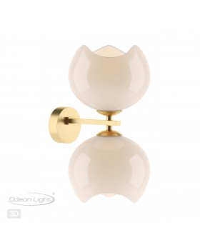 4873/2W MODERN ODL_EX22 85 золотой/белый/стекло Бра E14 2*40W WATERLILY-foto5