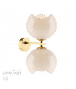 4873/2W MODERN ODL_EX22 85 золотой/белый/стекло Бра E14 2*40W WATERLILY-foto5