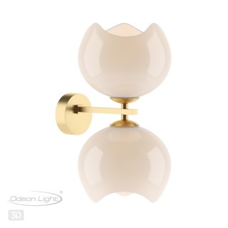 4873/2W MODERN ODL_EX22 85 золотой/белый/стекло Бра E14 2*40W WATERLILY-foto5