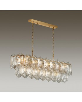 4918/10A MODERN ODL22 327 золотой/прозрачный/стекло Люстра E14 12*40W SOMALA-foto3