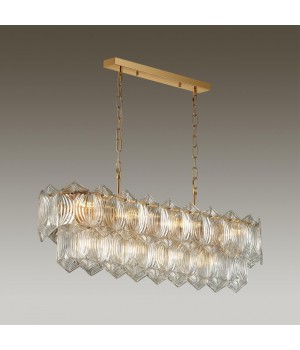 4918/10A MODERN ODL22 327 золотой/прозрачный/стекло Люстра E14 12*40W SOMALA-foto3